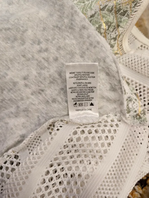 Miss Me White Tank Top Embellished With Rhinestones L - Image 5