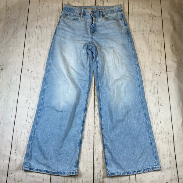American Eagle Low Rise Ultra Wide Leg Strigid Jeans - Image 3