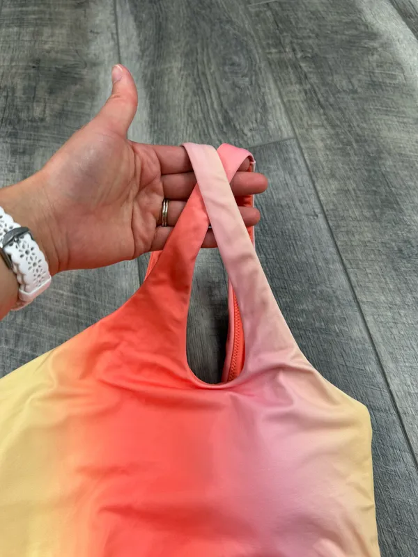 Aerie Coral Stripe One Piece Swimsuit - Image 6