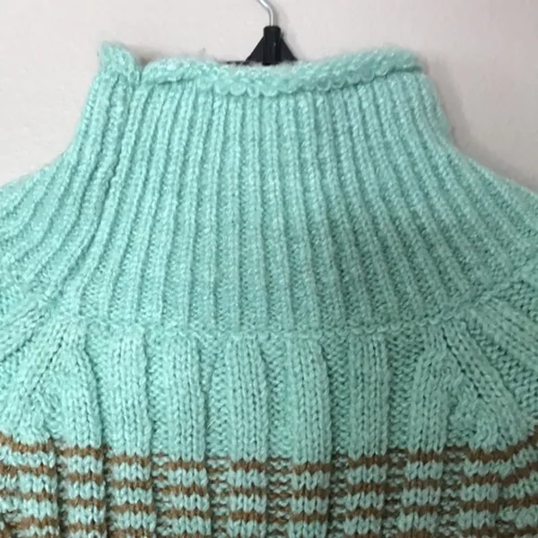 Urban outfitters BDG colorblock strip mock neck pullover sweater XS S - Image 9