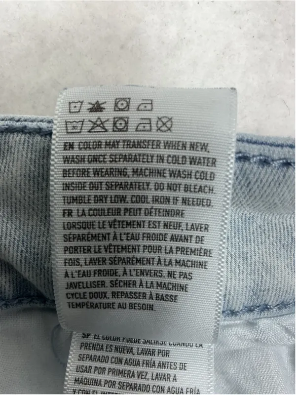 Womans Excellent American Eagle Jegging Stretch Distressed Blue Jeans Size 10 - Image 7