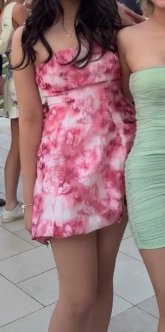 Hello Molly Mini Dress Pink Floral - Image 2