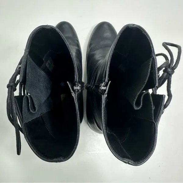 Bussola Black Leather Mid Calf Boots Size 39 - Image 6