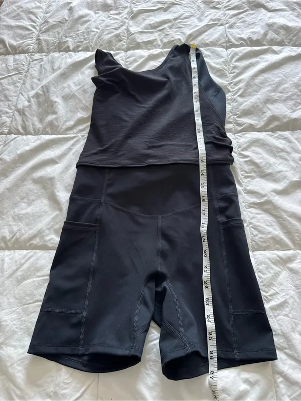 Free People Black Racerback Runner Runsie Athletic Onesie Romper XS NWOT - Image 5