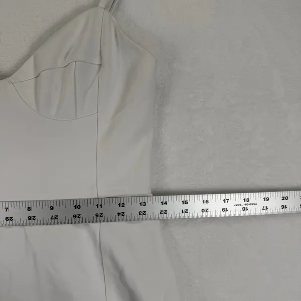 NWT NBD‎ White Bodycon Mini Dress Spaghetti Strap Slit Size M READ - Image 4