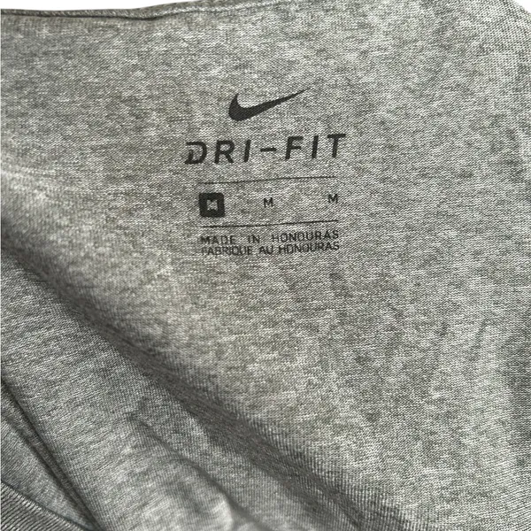 Casual Comfy Stretch Nike Women's Classic Dri-fit Gray Short Sleeve Gym T-Shirt - Image 8