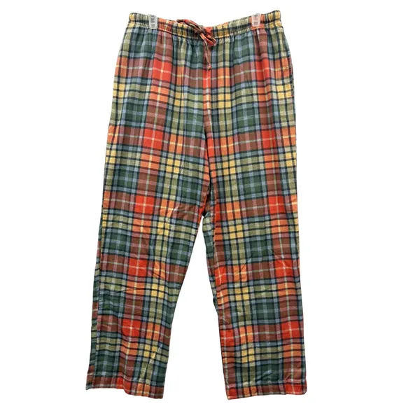LL Bean Rainbow Plaid Flannel Pajama Set Sleepwear Cozy Rustic Loungewear L - Image 7