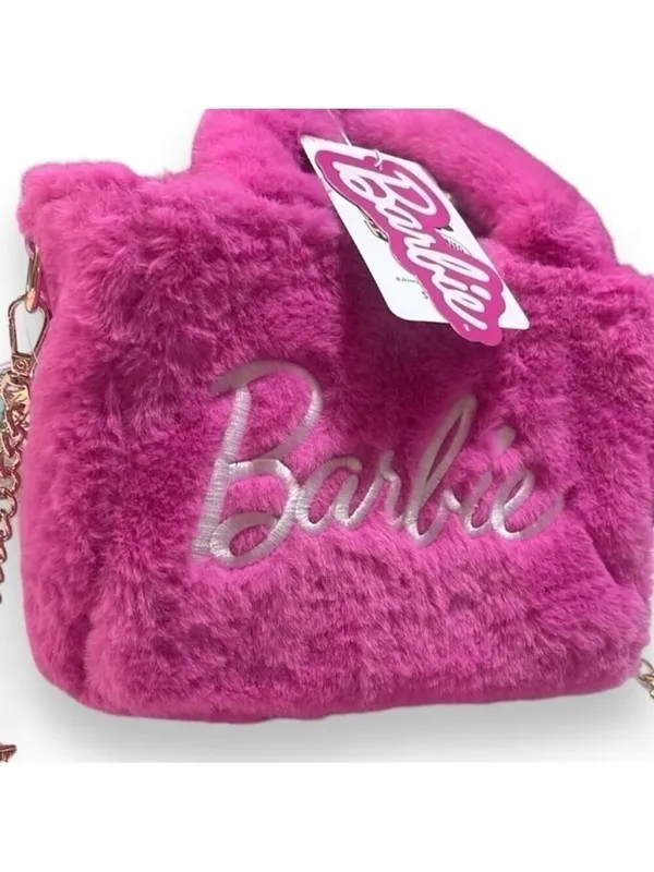 Barbie & Skinnydip London Collaboration Pink Furry Crossbody RARE Purse Bag - Image 4