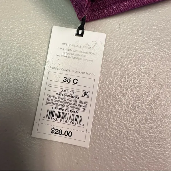Shade & Shore Women's Sparkling Magenta Bikini top‎ - Image 3
