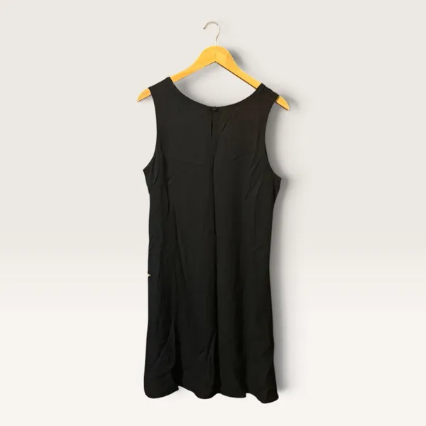 Perceptions by Irene B Vintage Black Sleeveless Shift Dress Size 14 Minimalist - Image 2