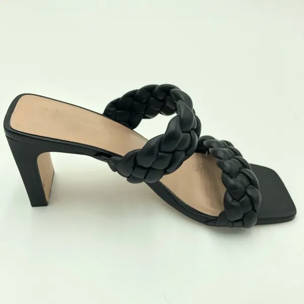 BCBGeneration FINAA Black Braided Block Heeled Sandals Size 10 - Image 7