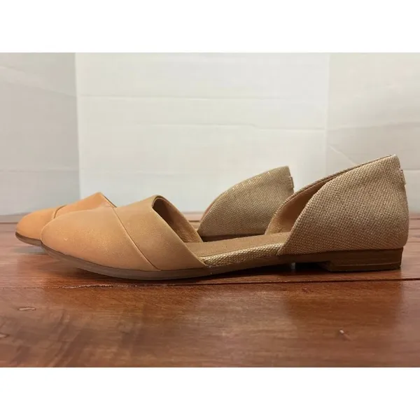 Tom’s Jutti D'Orsay Tan Almond Toe Flats - Size 6 - Image 7