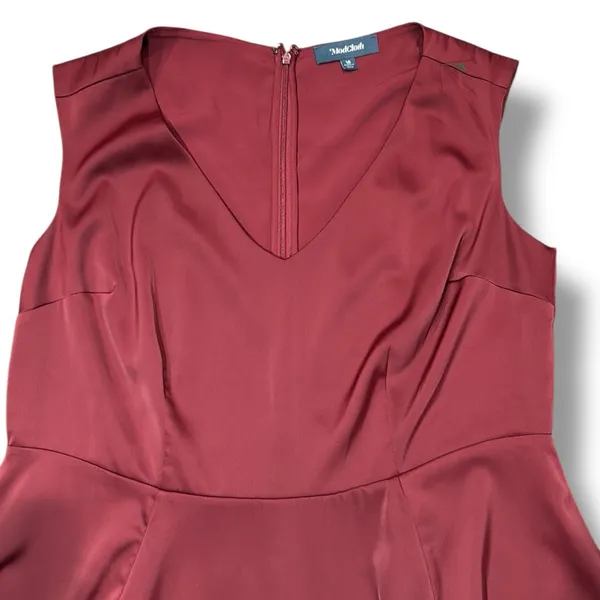 ModCloth‎ Anthropologie ALine Mini Dress Red Burgundy Sleeveless Fit & Flare - Image 2