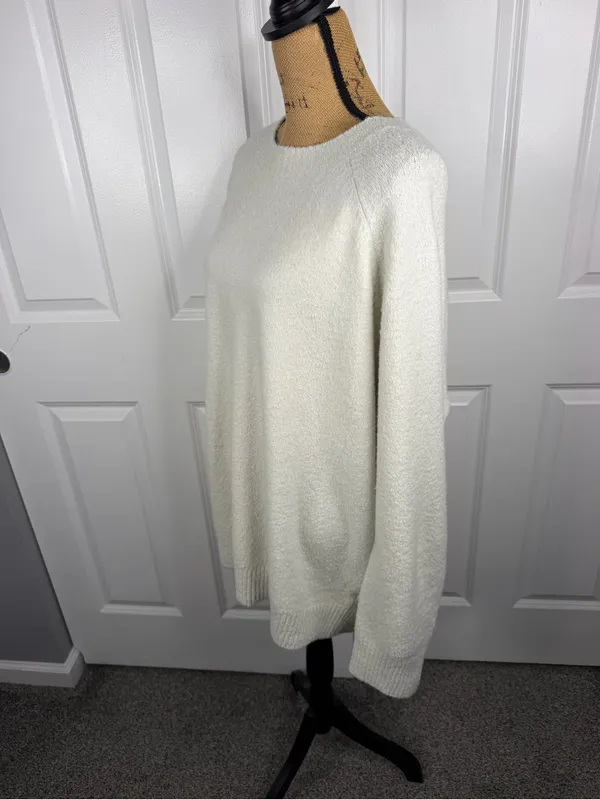 AYR The Big Really Tired Sweater Ivory Organic Cotton Size L NWOT - Image 5