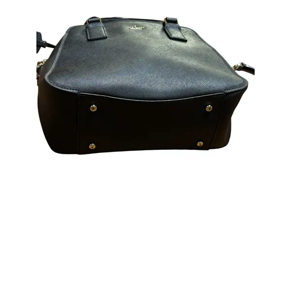 Kate Spade New York Black Saffiano Leather Satchel Crossbody Top Handle Bag - Image 3