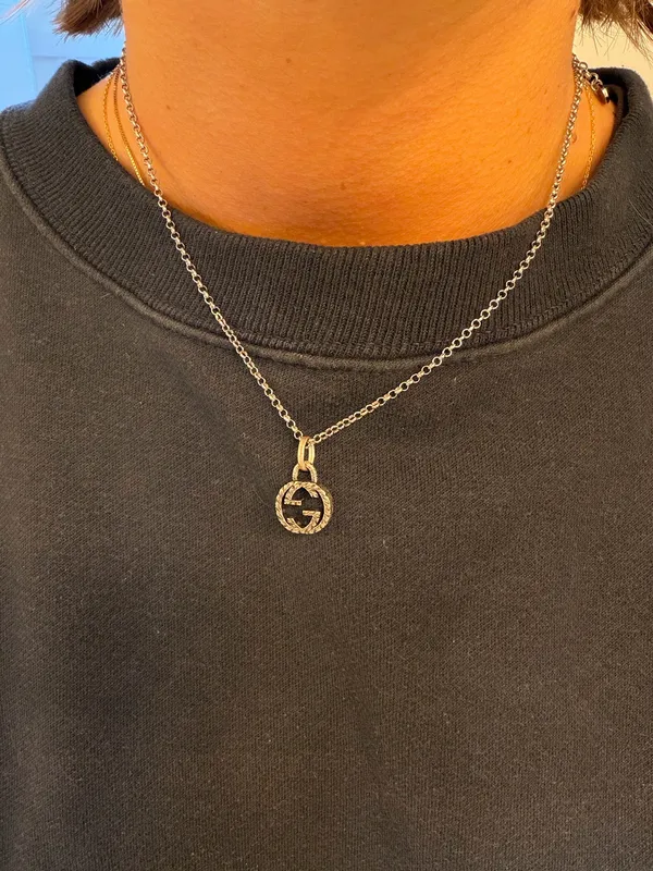 Gucci Pendant Necklace Interlocking G - Image 8