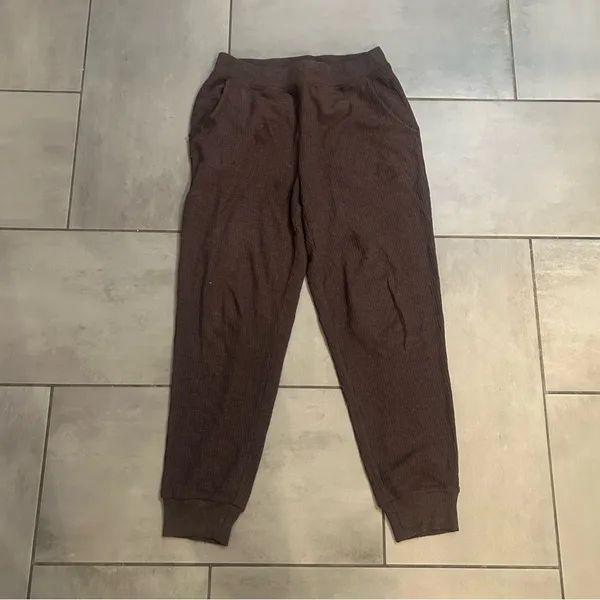 Aerie Waffle Knit Joggers in Dark Gray - Image 2