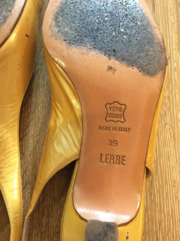 kitten heel slight sheer Lerre Made in Italy slingback size 39 Euro - Image 10