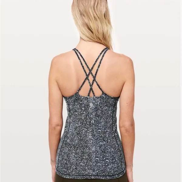 Lululemon Free To Be Nulu Black and White Tank Top in Diffuse Starlight Black - Image 2