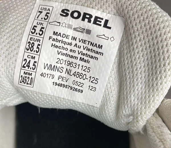 Sorel Out N About III Low WP Sneaker Waterproof Sea Salt Chalk Size 7.5 - Image 13