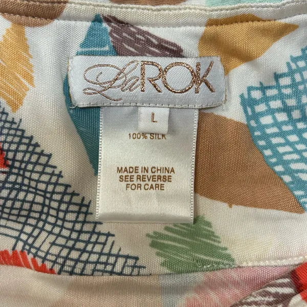 LaRok Strapless Silk Midi Dress Multiple Size L - Image 6