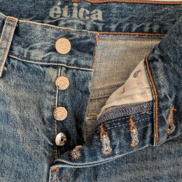 Etica The Ella Jeans Low Rise Baggy Denim Y2K Skater Size 25 - Image 2