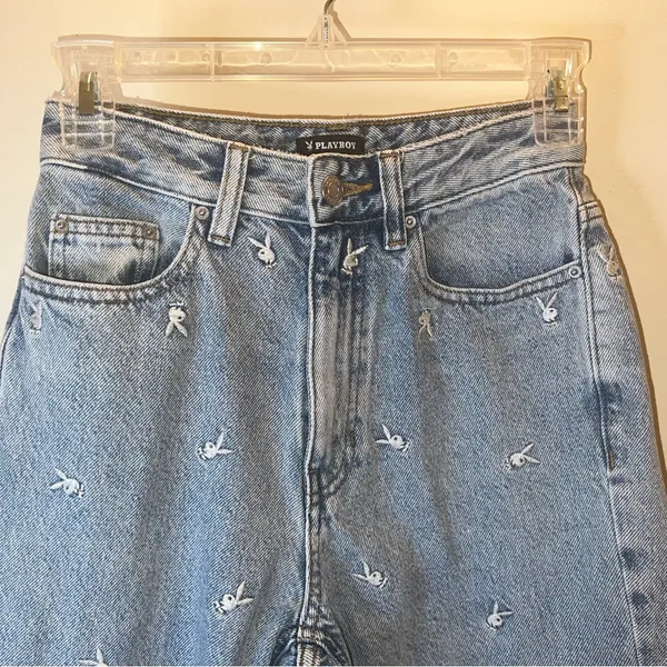 Playboy x PacSun Embroidered Straight Leg‎ Jeans Size 23 High Rise - Image 11