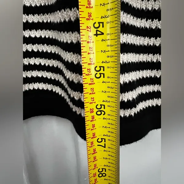 4th & Reckless Albi Knit Maxi Dress in Black and Cream Stripe crochet S - Image 9