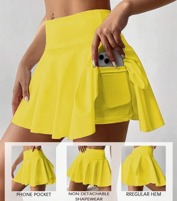 Sporty yellow skirt Size M - Image 2