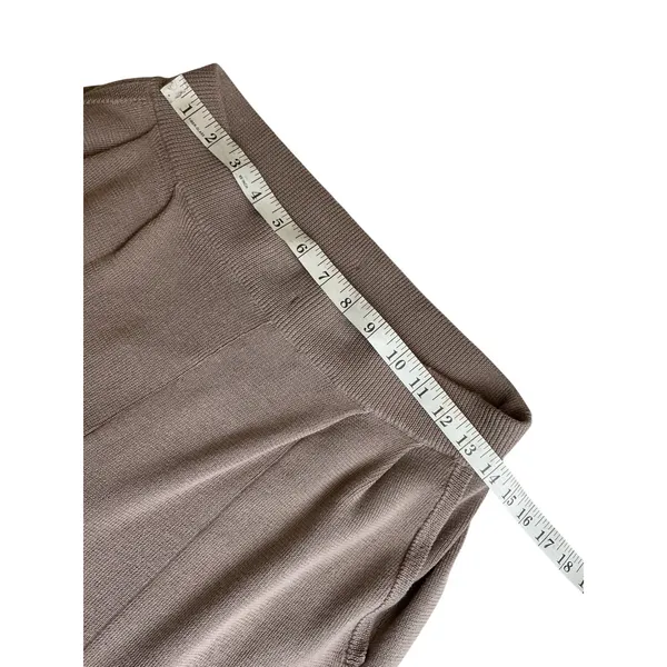 Urban Outfitters Mauve‎ Brown Linen Blend Pleated Knit Sweater Pants Large - Image 9