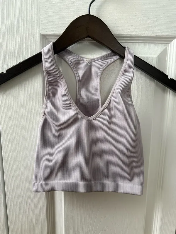 Free People Movement Free Throw Ribbed Tank in Light Purple - Image 2