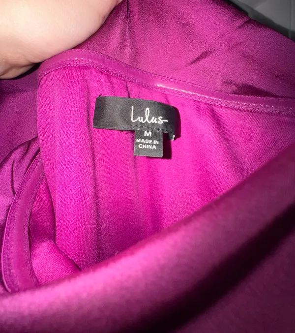 Lulu’s Showing Off a Little Magenta Asymmetrical Tulip Midi Dress - Image 4