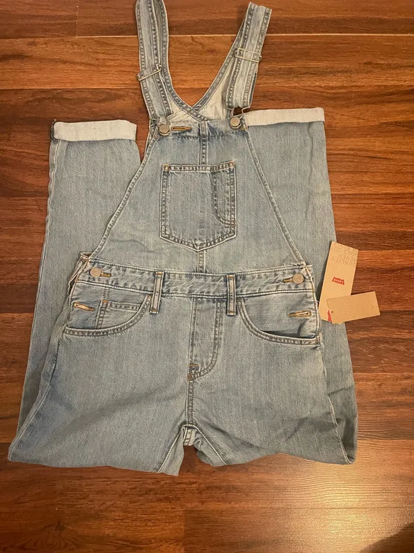 Levi's Light Blue Overalls. Size Xs - Image 10