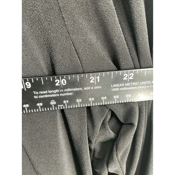 Adrianna Papell Womens Button Down Shirt Black Long Sleeve Stretch XL - Image 4