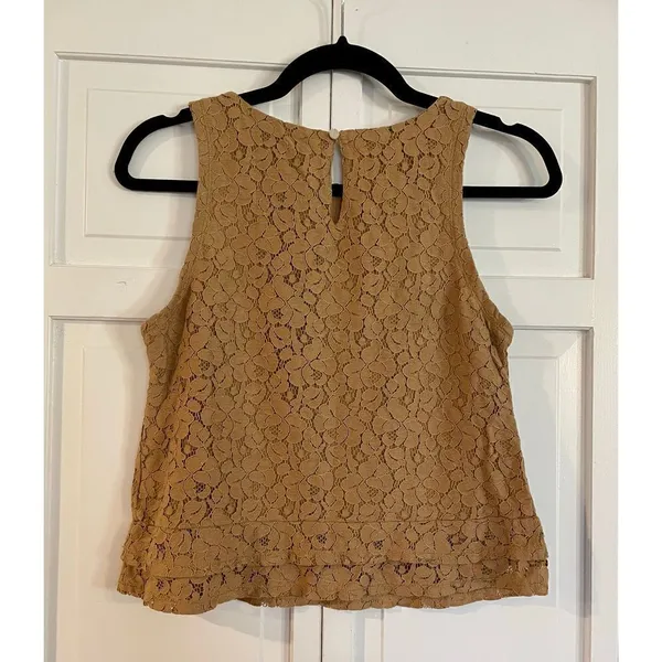 Banana republic x mad men shimmer lace cropped top xs - Image 6