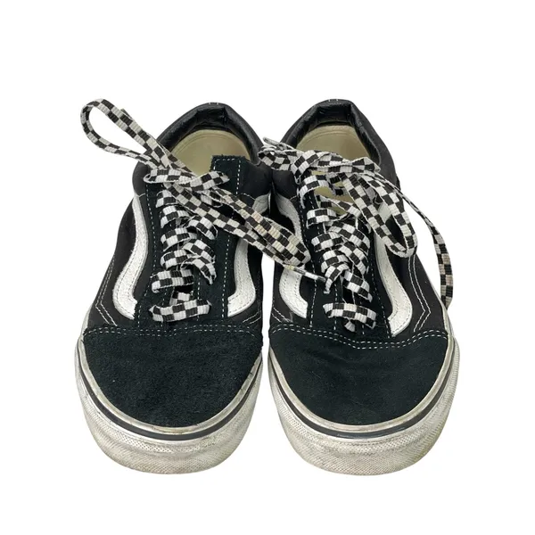 Vans Women's Black Lace Up Low Top Skate Skateboarding Sneakers Shoes Size 7.5 - Image 2