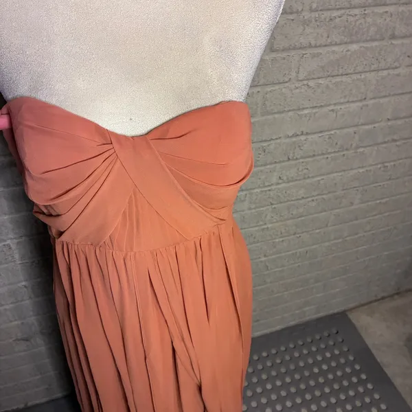 Birdy Grey Convertible Bridesmaid Dress Terracotta Orange Maxi Gown Medium - Image 5