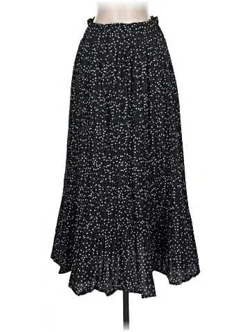 WD.NY Black and White Polka Dot Maxi Skirt - Image 2