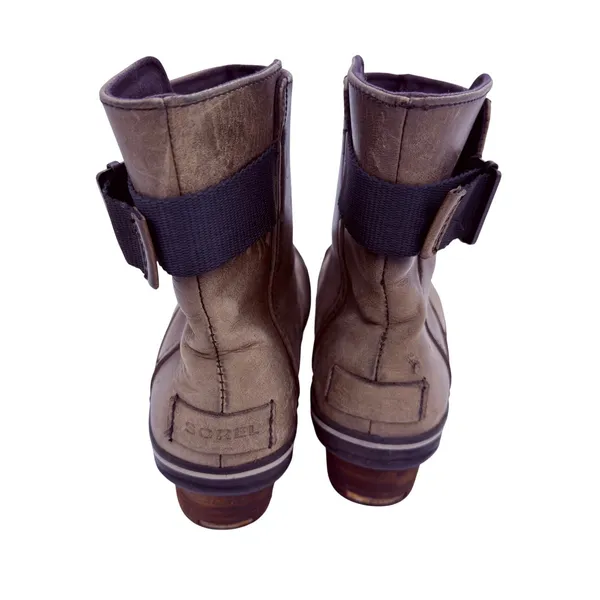 Sorel Women's Green Slimboot Shortie Leather Boots Size 9.5 - Image 5