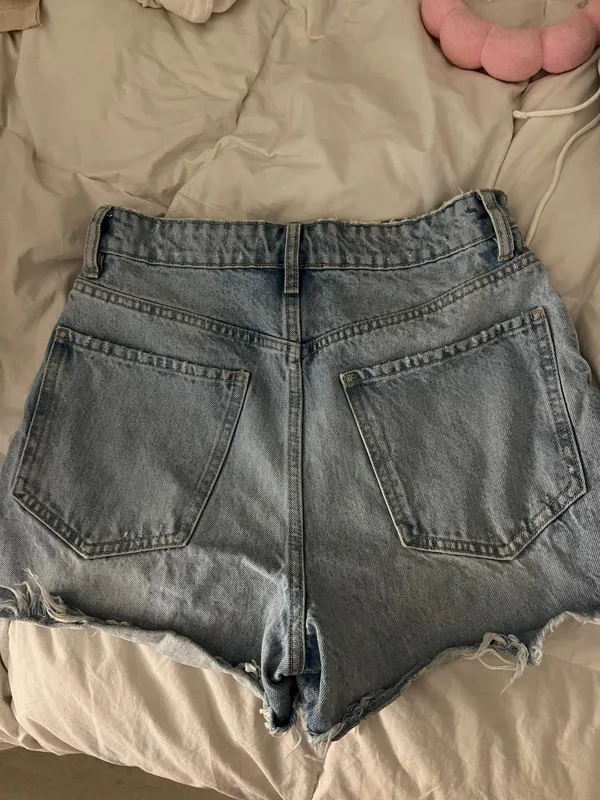 ZARA TRF High Rise Denim Shorts - Image 3