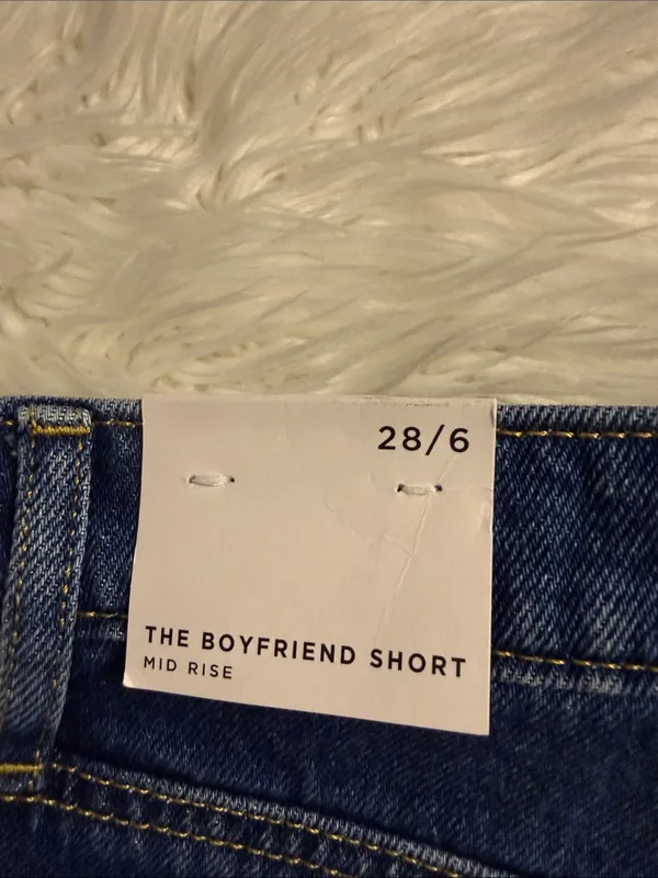 LOFT Classic Mid -Rise Denim Shorts in Blue size 28/6 brand new inseam 6 - Image 7