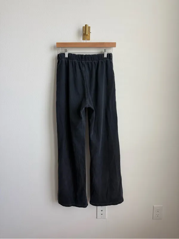 Brandy Melville John Galt Navy Wide Leg Sweatpants One Size - Image 6