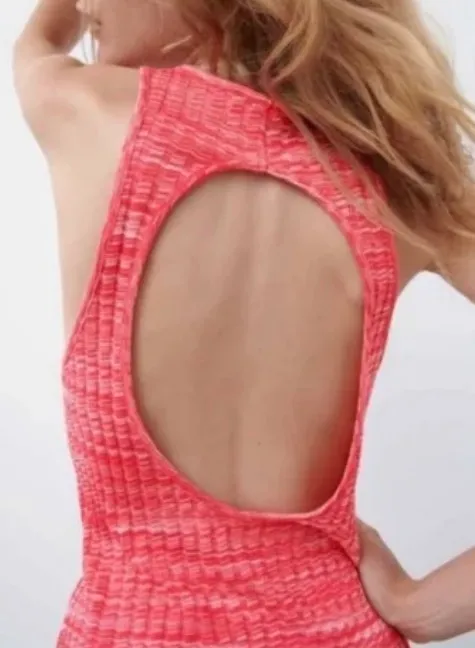 ZARA Ribbed Fitted Knit Tank Midi-Dress - Image 3