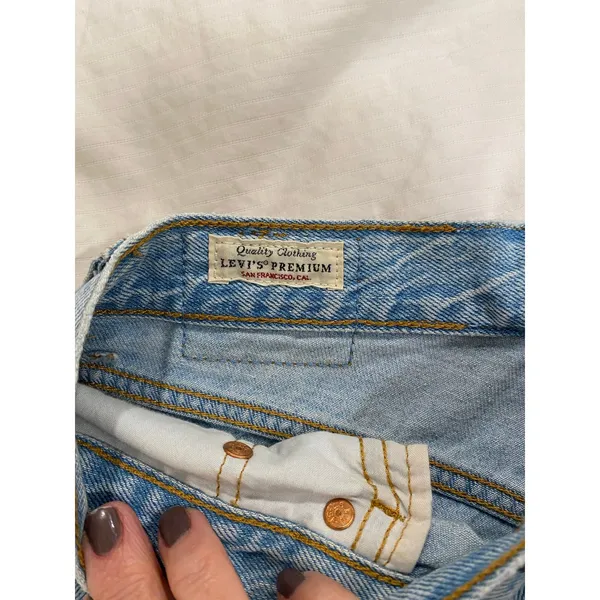 Levis Premium Wide Leg Jeans Size: 28 - Image 7