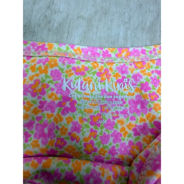 Kulani Kinis Champagne Blossom V Strapless Bandeau Top Vintage V Cheeky Bottoms - Image 3