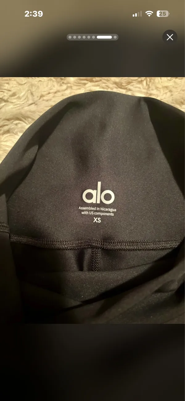 Alo High-Waisted Yoga Airlift Leggings Black size XS NWT - Image 7