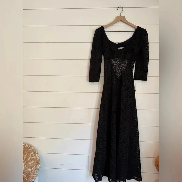NWOT free people Adored Maxi in Black dress - Image 11