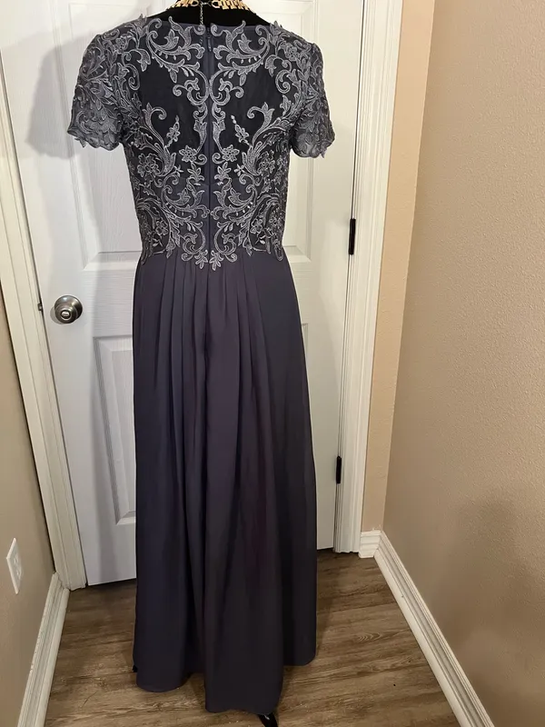 JJ's House Fancy formal gray evening bridesmaid wedding guest dress - Image 3