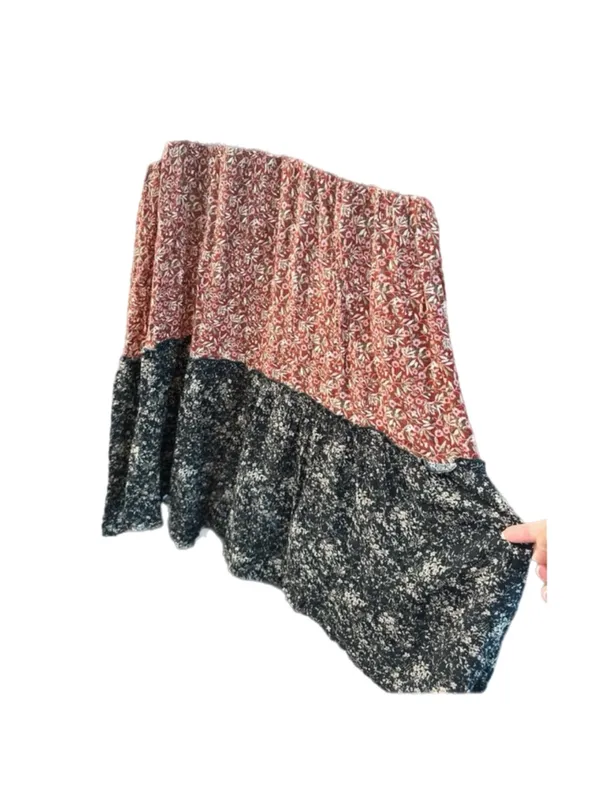 NATURAL LIFE Dusty Rose and Charcoal Floral Tiered Maxi Dress - Image 5