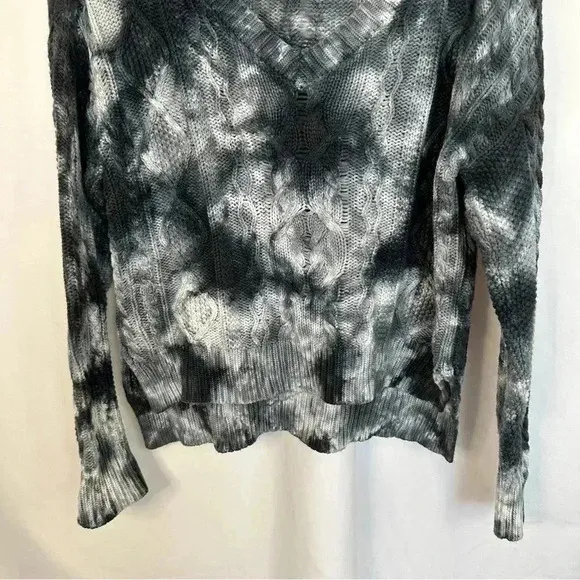 Anthropologie Pilcro Joni Tie Dye Cable Knit Hi Low Sweater‎ Womens Size Small - Image 5